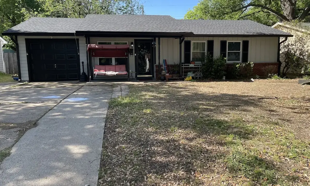 Asphalt Shingle Roof Repair crew at work on a residential roof in Five Forks